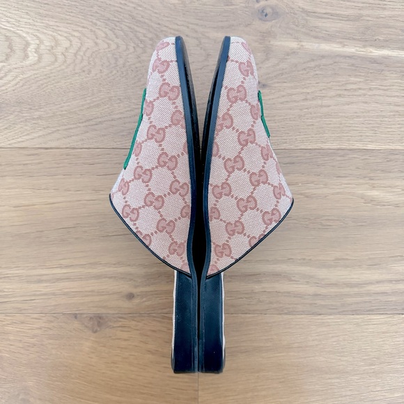 GUCCI Men's LA Angels Edition Flamel Patch GG Canvas Flat Mules - Picture 6 of 15